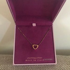 Sterling Silver and Rose Gold Heart Necklace
